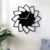 3d Wooden Floral Wall Clock Modern Home Decorations For Living Room,bedroom