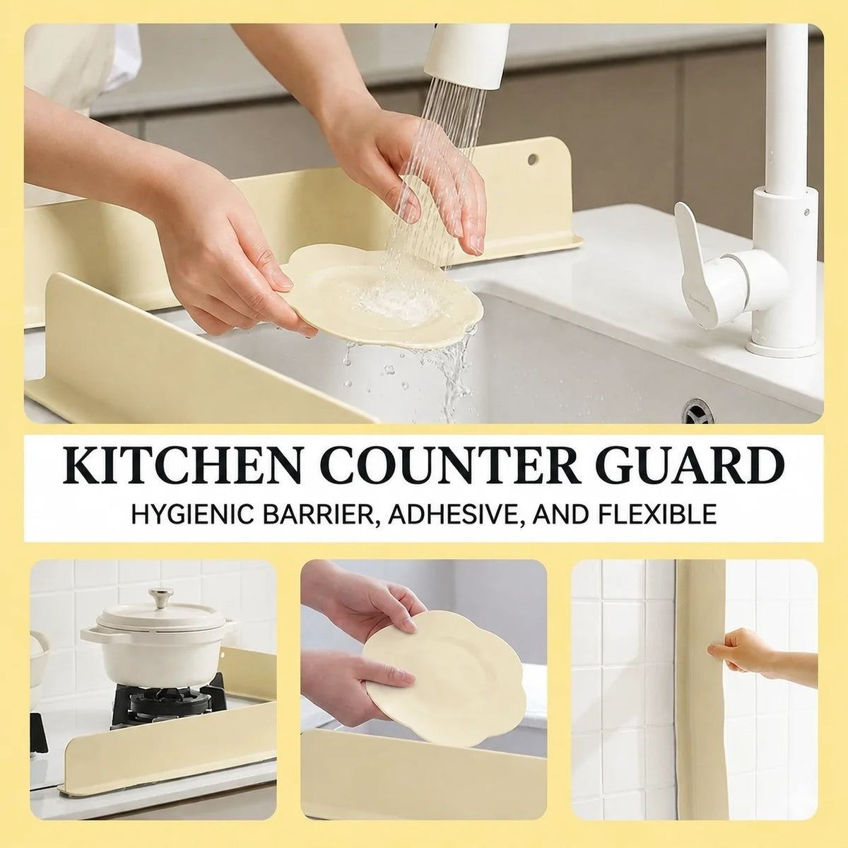 Kitchen Sink Splash Guard – Extra Wide Water Protection