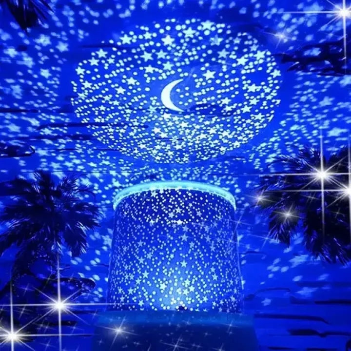 Vimite Star Master LED Starry Sky Projector Lamp Battery Operation Galaxy Stars Moon Rotating Music Night Light Room Bedroom Decoration Table Lamp for Kids Boys Girls Birthday Eve Gift