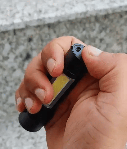 Mini Portable Torch LED Rechargeable Flashlight With USB Charging & Power Bank Waterproof Long Range