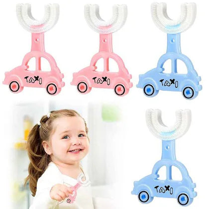 (Pack of 2) 360° U-Shape Teether Toothbrush for Toddlers