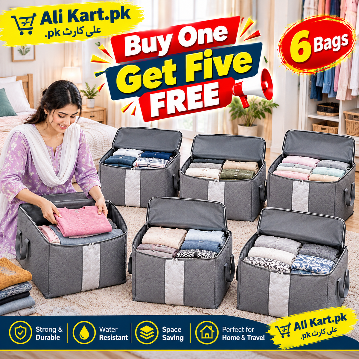 Premium Dustproof Storage Bag – Large Clothes Organizer