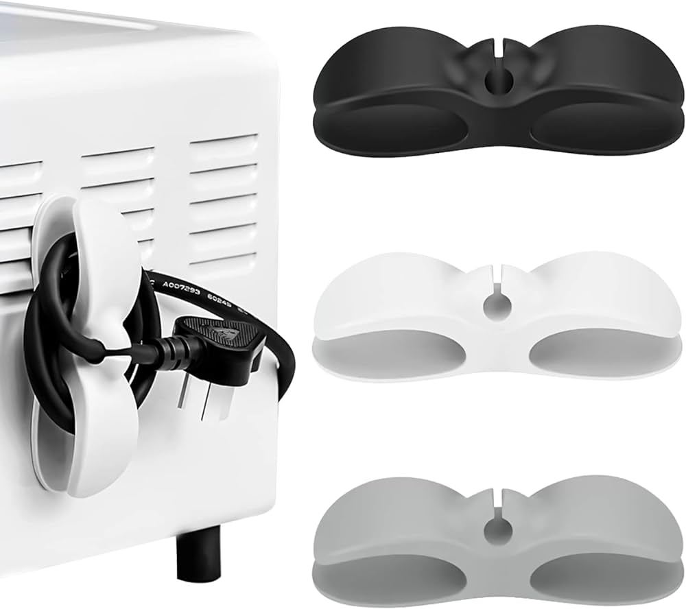 (Pack of 2) Wire Cable Organizer Clip Adhesive Cord Storage Wrapper Winder