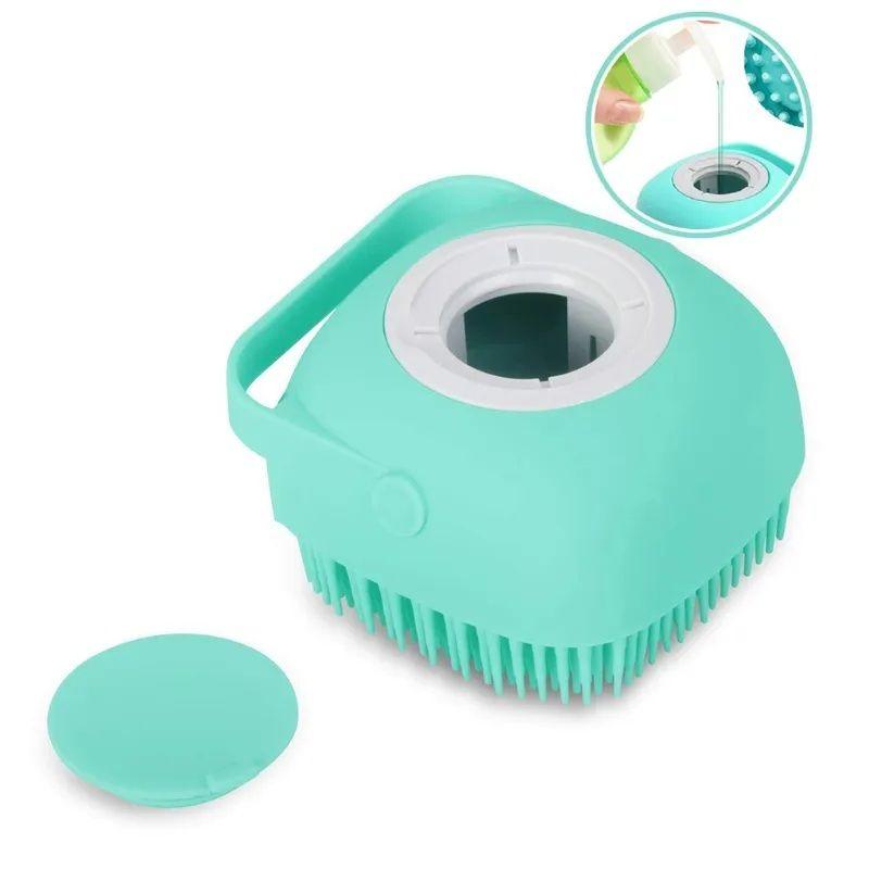 2-in-1 Silicone Bath Body Brush with Soap Dispenser – Exfoliating Shower Scrubber