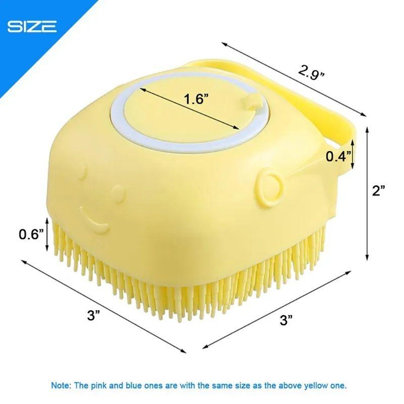 2-in-1 Silicone Bath Body Brush with Soap Dispenser – Exfoliating Shower Scrubber