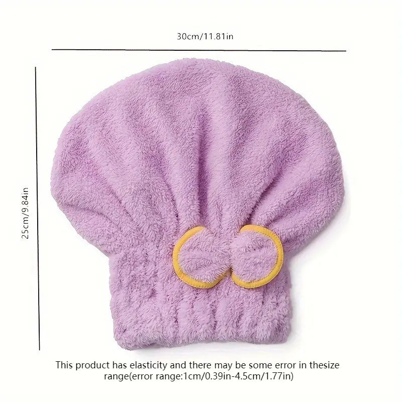 Microfiber Comfortable Quick Highly Absorbent Curly Long Thick Hair Turban Drying Bath Spa Bowknot Wrap Towel Cap Hat For Children and Adult Use