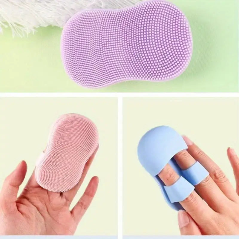 (Pack of 2) Soft Silicone Manual Facial Cleansing Finger Face Brush for Makeup Removal Nose and Wing Cleaner for Women