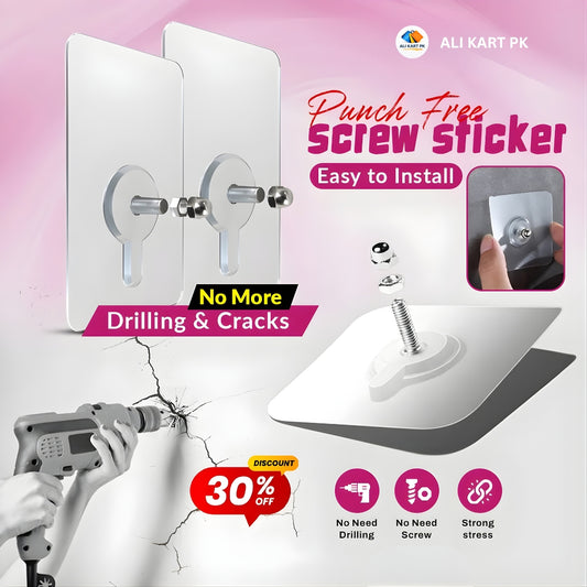 Punch-Free Screw Stickers
