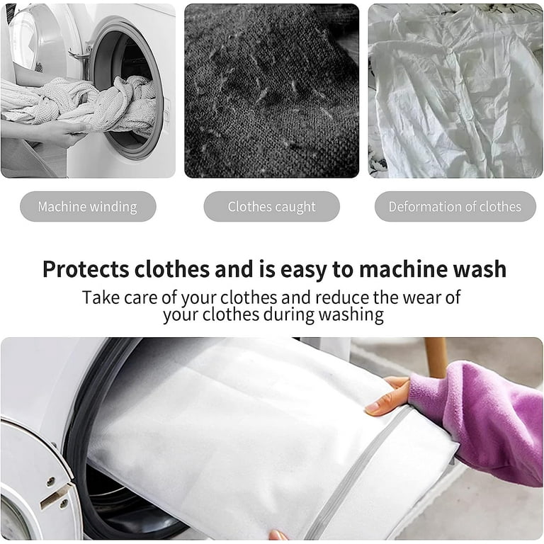 (Pack of 2) Mesh Laundry Washing Machine Delicates Clothes Storage Zip Bag