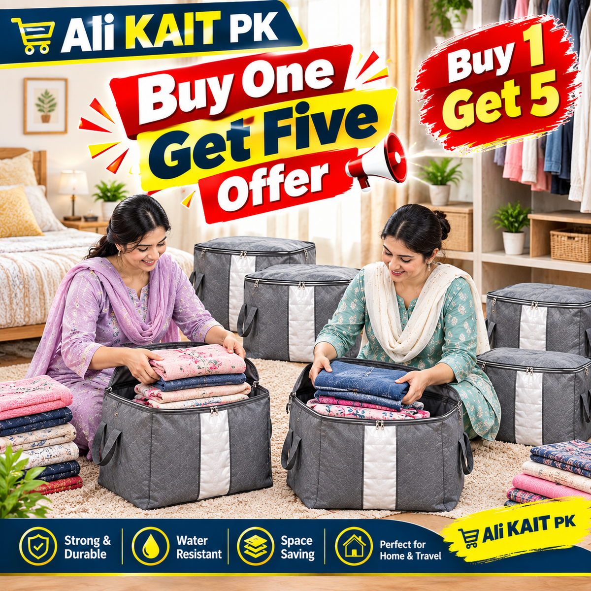 Premium Dustproof Storage Bag – Large Clothes Organizer