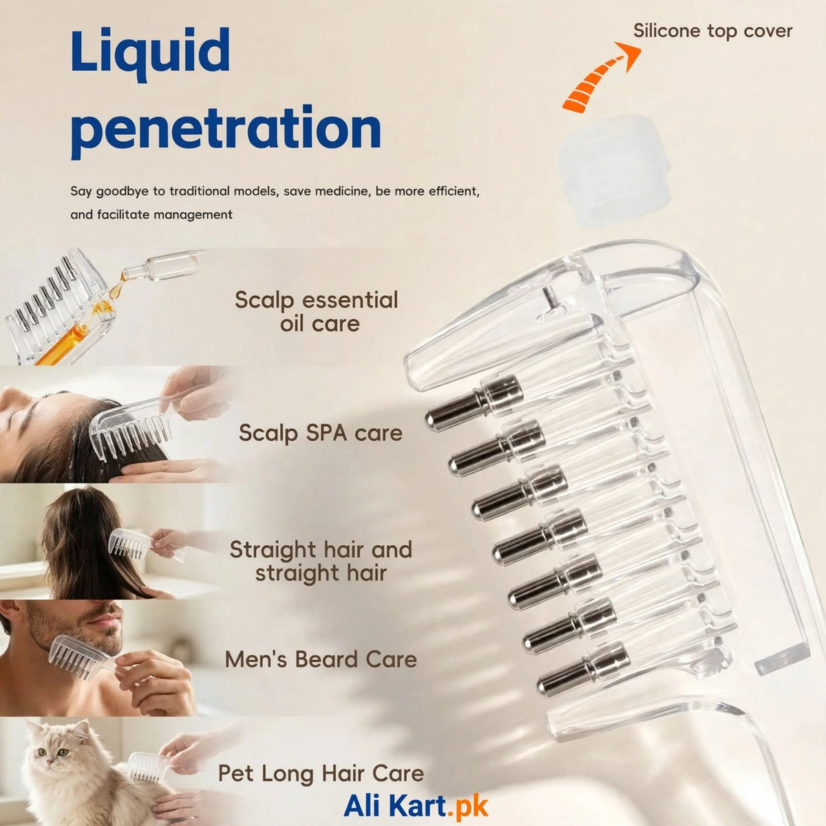 3-in-1 Scalp Oil Applicator & Massage Comb