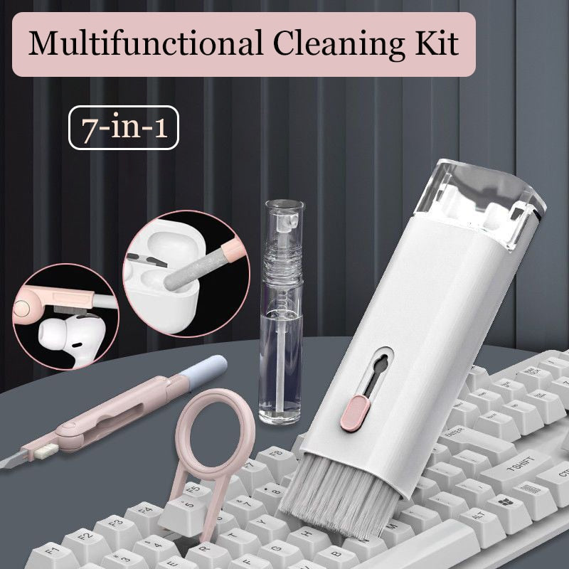 7 in 1 Multi Function Keyboard and Mobile Earphone Dirt Fingerprint Removal Cleaning Kit with Box