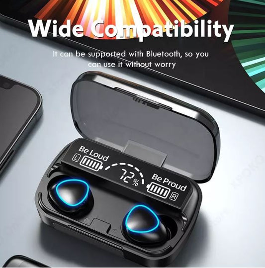 Mega Sale Offer - Imported Improved version of M10 Waterproof Bluetooth Wireless Headset with LED Display