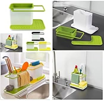 3 in 1 Stand for Kitchen Sink Organizer Dispenser for Dishwasher Liquid with Box