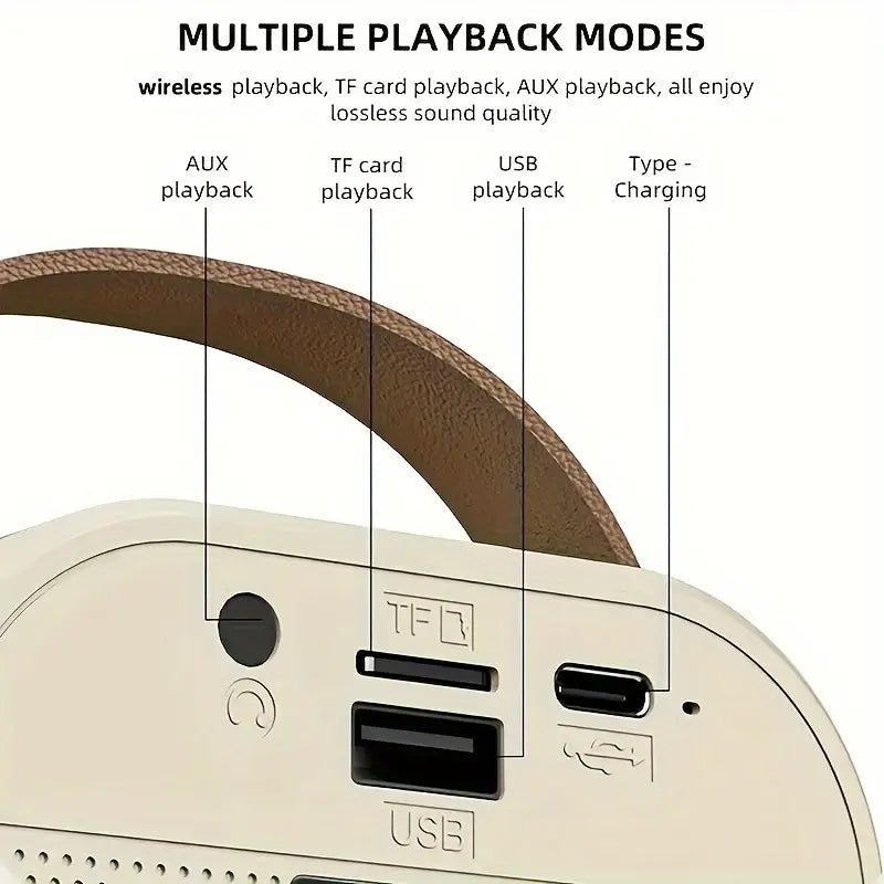 Portable Mini K12 Karaoke Bluetooth Speaker with RGB Colorful Lights and Mic For Home and Outdoor Use