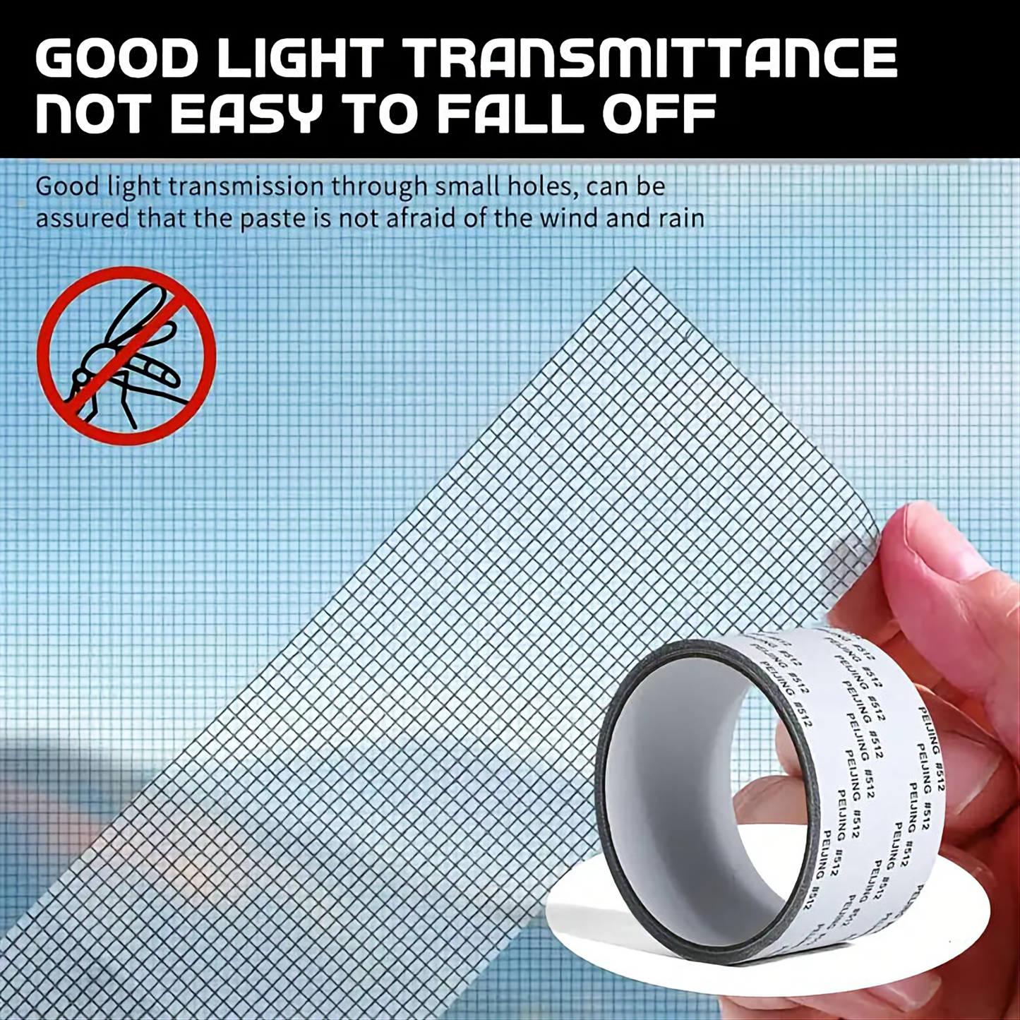 Strong Self Adhesive Window Net Screen Repair Patch Tape For Covering Up Holes Tears Anti Insect Mosquito Mesh