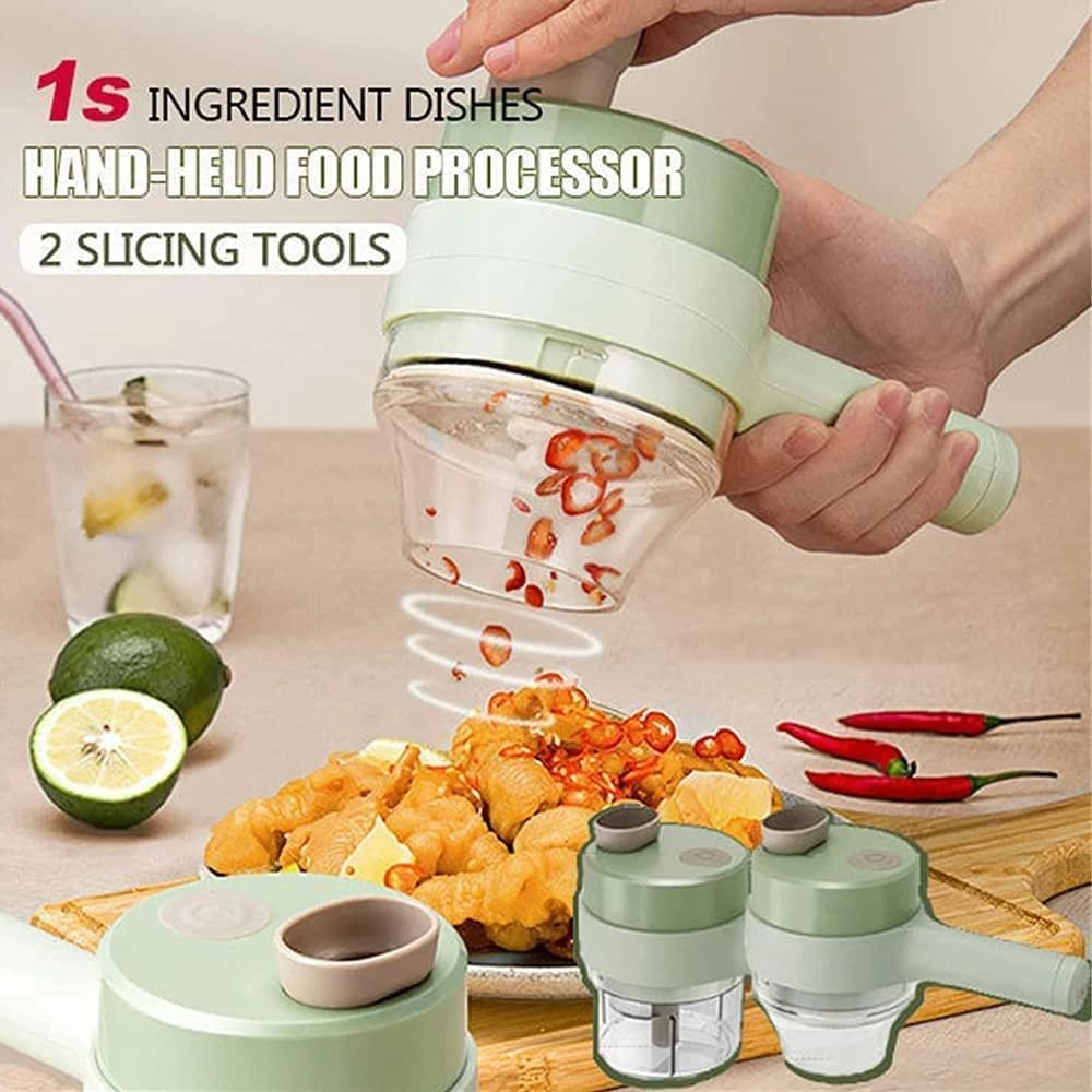 New Upgraded Electric Food Chopper Vegetable Chopper Vegetable Slicer Garlic Crusher Meat Grinder Machine Peeler Kitchen Tools