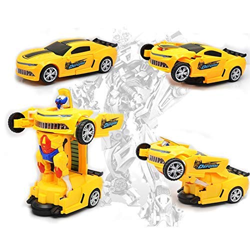 Multifunctional Automatic Car Transforming Robot Toy with Lights and Music For Kids with Box