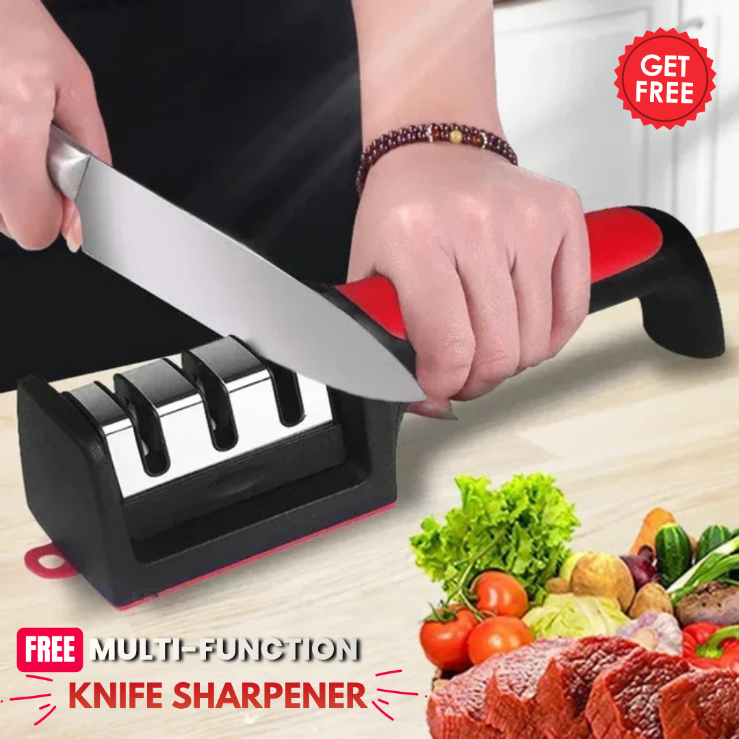 5-in-1 Vegetable Cutter & Slicer with Free Knife Sharpener