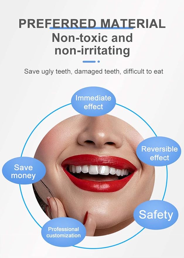 Snap On Smile Veneers Moldable False Artificial Braces Teeth Kits For Men And Women