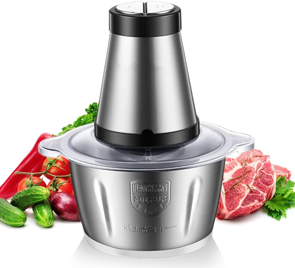Heavy Duty Grinder and Chopper Machine Food Processor &amp; 2L Meat Grinder Chopper for Meat, Vegetables, Fruits and Nuts