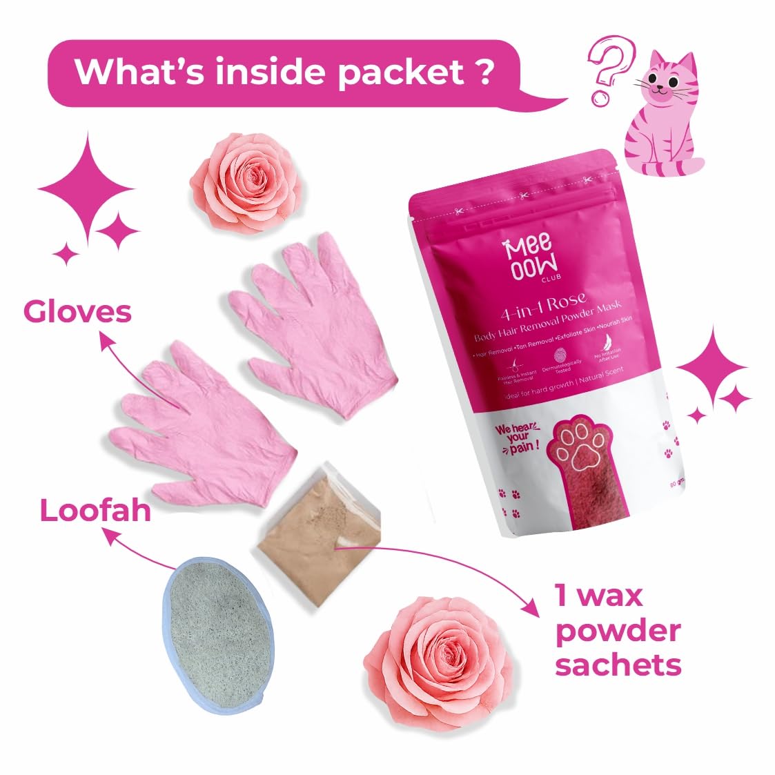Body Hair Removal Powder Mask