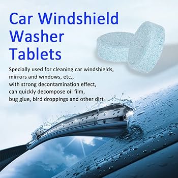 (Pack of 20) Water Dissolving Cleaning Tablets For Car Windshield Home and Outdoor Use