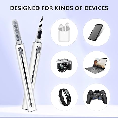 Multi-Function Portable Soft Cleaning Brush Pen 3 in 1 Tool for Airpods Camera Lens Phone in-Ear & Headphones Case