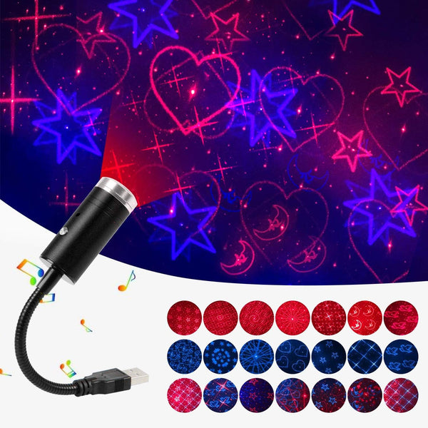 USB Star Night Light Projector – 9 Modes & 24 Sky Effects for Room, Car & Indoor Decor ✨