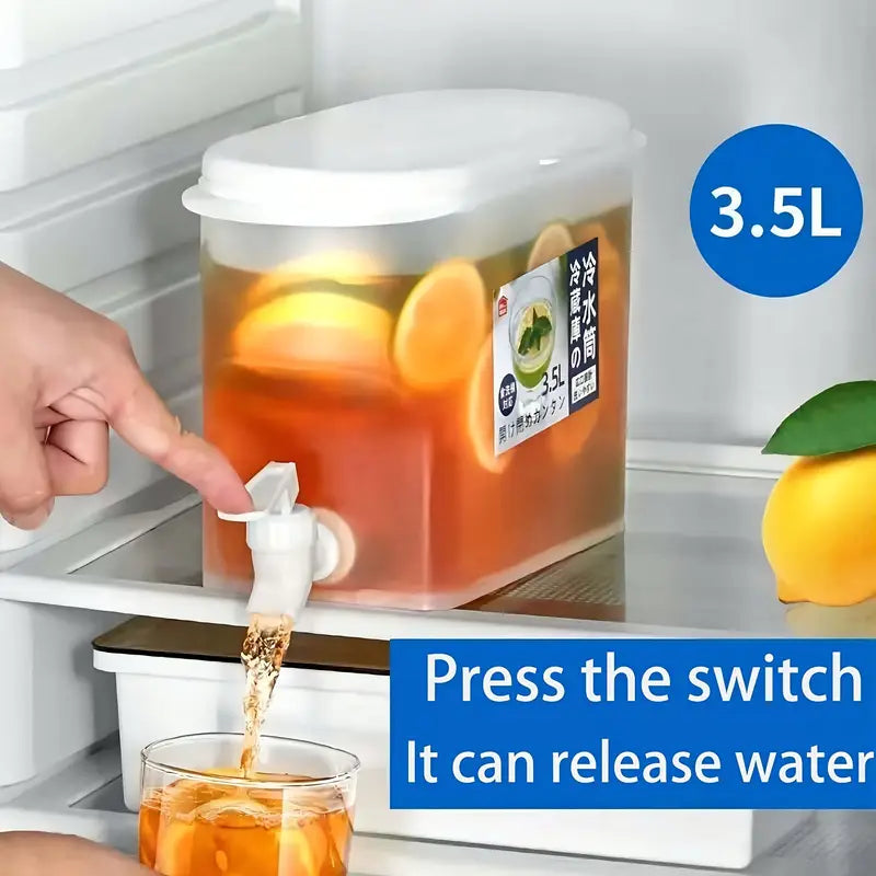 3.5L Large Capacity Low to High Temperature Refrigerator Juice Drink Dispenser with Faucet For Home and Outdoor