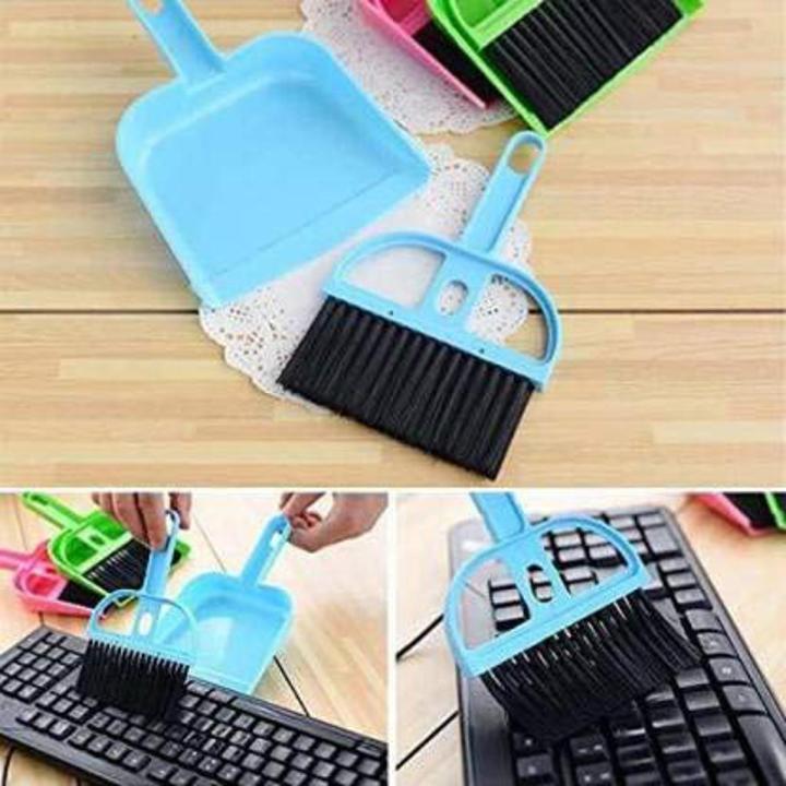 Mini Manual Small Broom and Scoop Combo Desktop Cleaning Kit Dustpan and Brush Set for Home Office Use