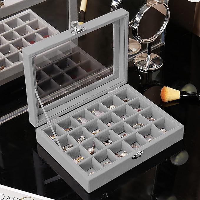 Classic Triangle Shape Wood Jewelry Storage Box with Snap Closure Velvet Lining For Women