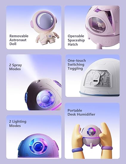 Portable Humidifier, Cool Mist Humidifiers 220ML,