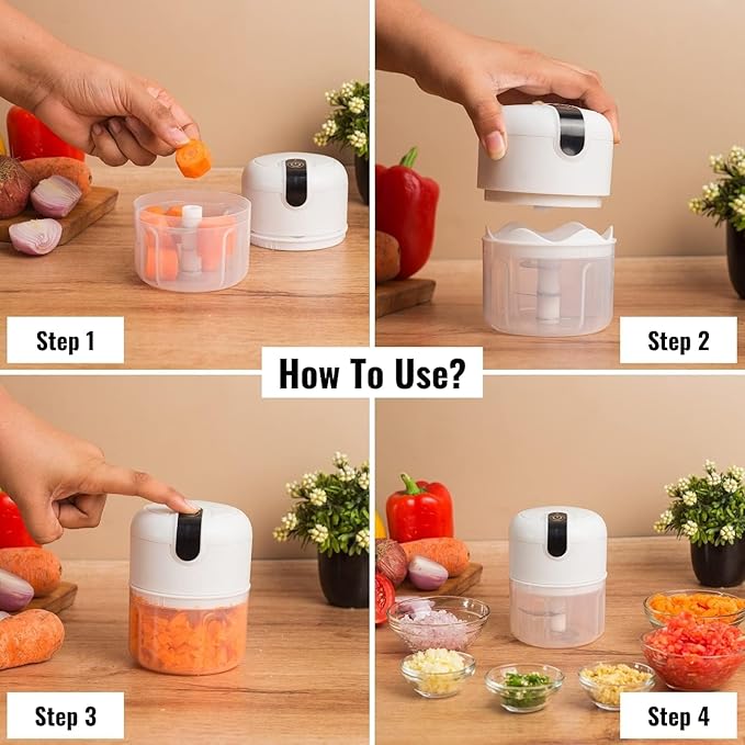 Portable Rechargeable Mini USB Food Processor Chopper
