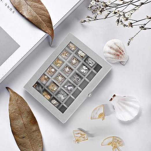 Classic Triangle Shape Wood Jewelry Storage Box with Snap Closure Velvet Lining For Women