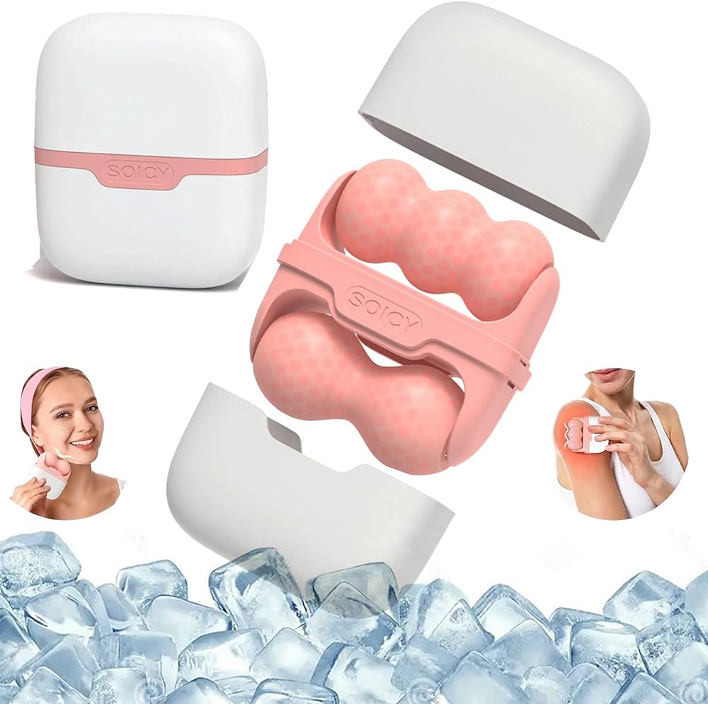 Trending Freeze 2 in 1 Ice Roller Face Massager For Eye Puffiness, Reduces Wrinkles, Relief Migraine and Minor Injury