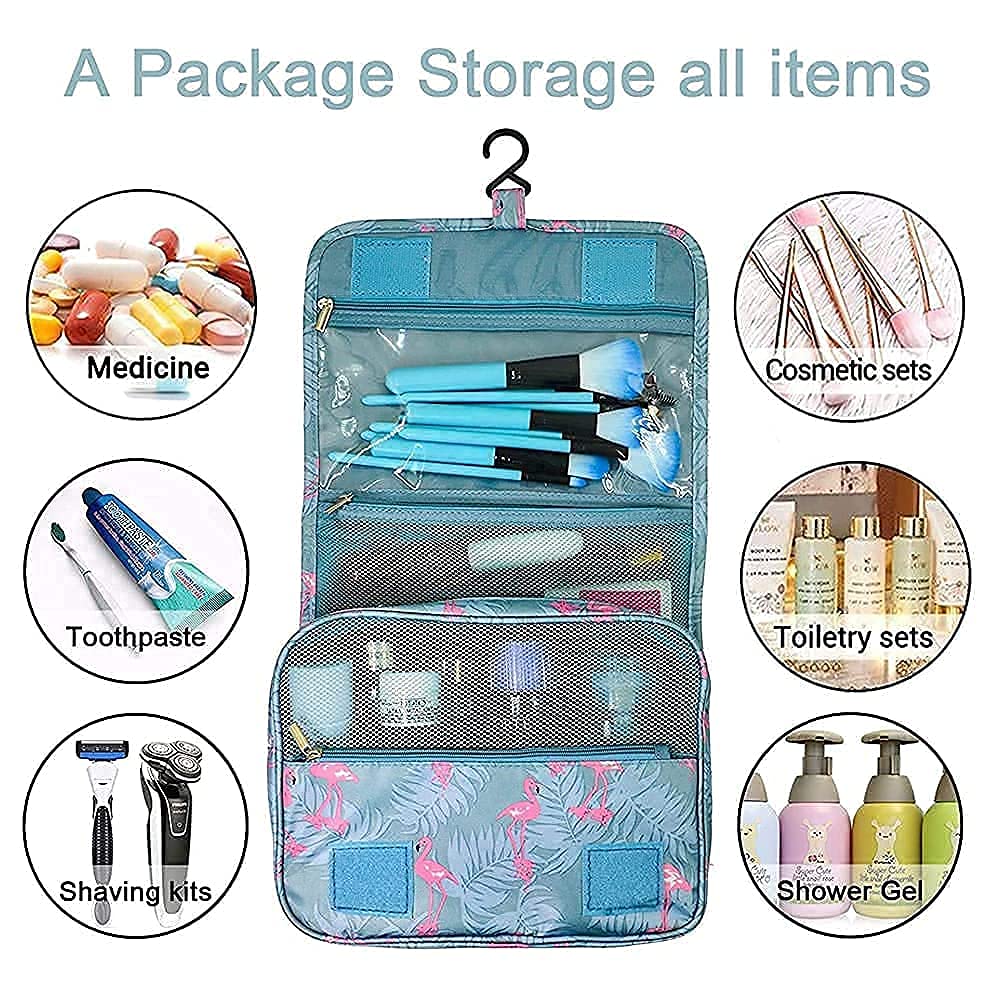 High Capacity Makeup Travel Bathroom Toiletries Wash Classification Hook Cosmetic Organizer Storage Bag for Women