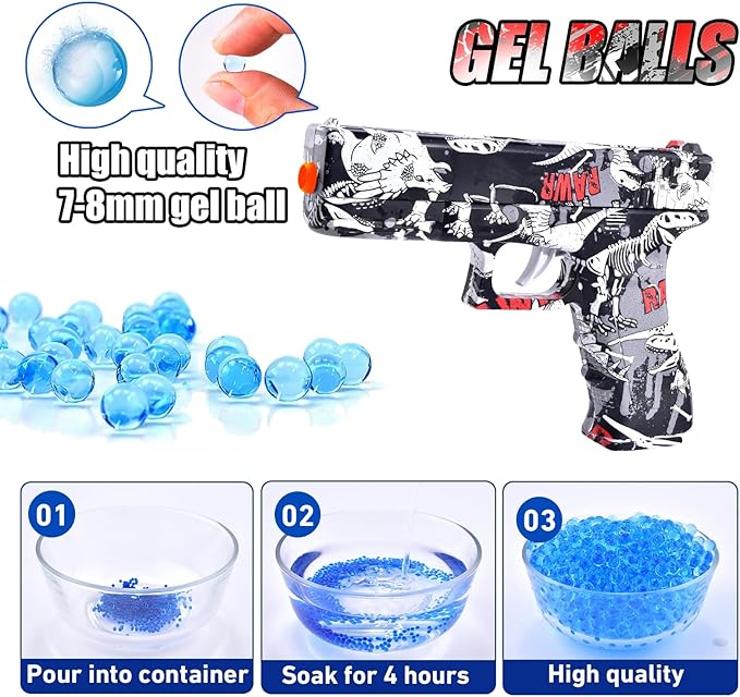 Large Size Glock Graffiti Water Balls Toy Gun For kids with Box