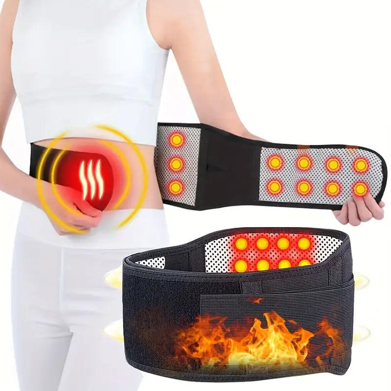 Heating Lower Back Support Belt for Pain Relief Magnetic Therapy Waist Wrap Adjustable Heating Lumbar Support with Box for Men and Women Herniated Disc Sciatica Scoliosis