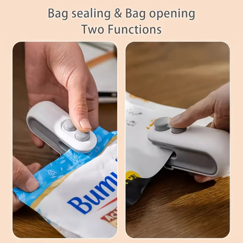 Rechargeable 2 in 1 Portable Mini Food Bag Heat Sealer And Cutter For Home and Outdoor Use