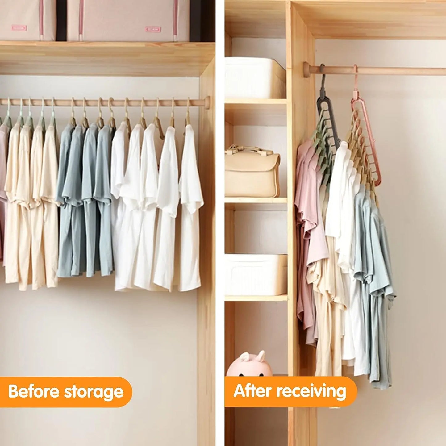 (Pack of 15) 9 Hole Rotatable Hanger Space Saving Organizer