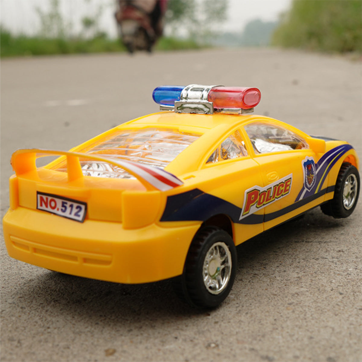 Electric Alloy Simulation Police Car Diecast Model Toy with LED Light and Music For Kids with Box