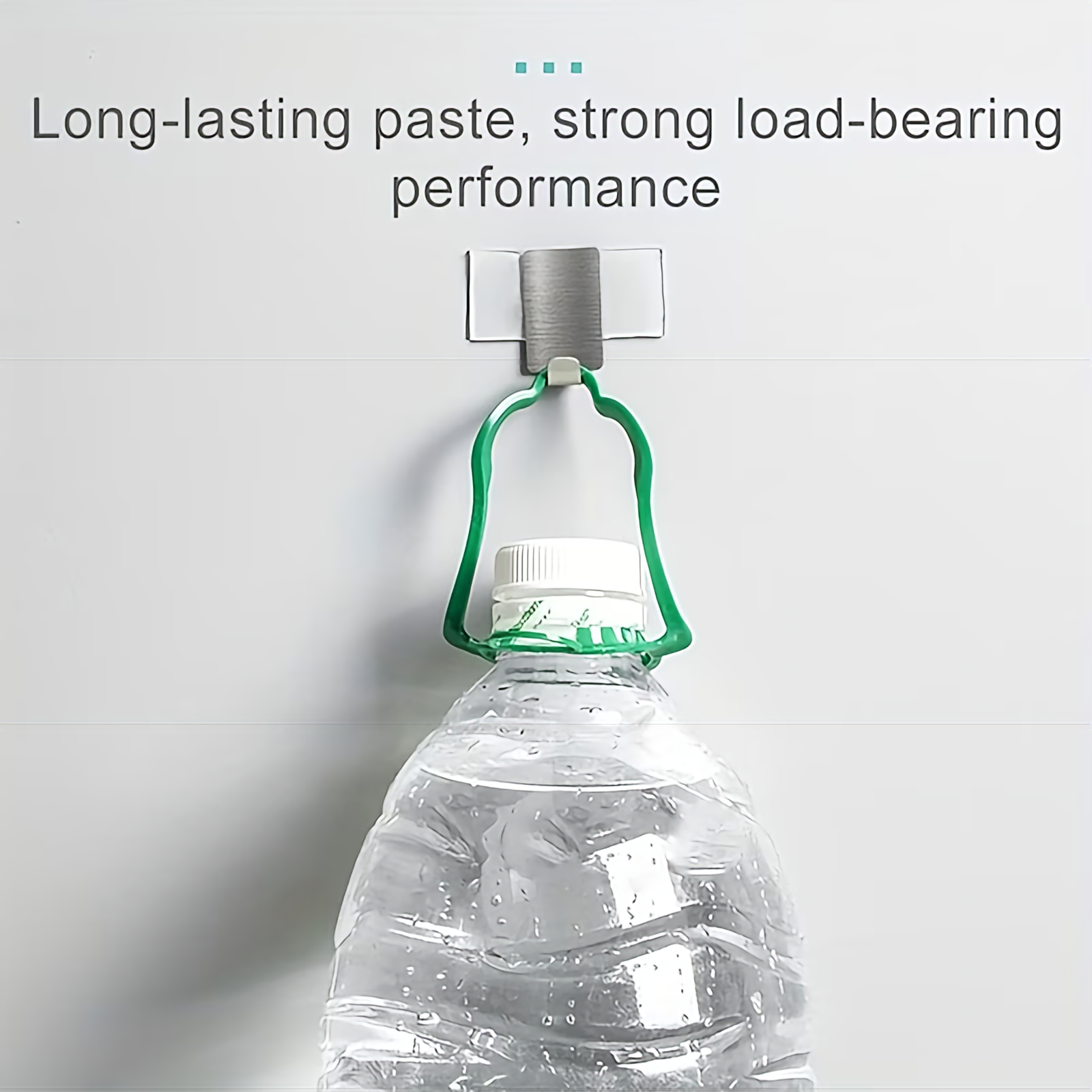 Nano Magic Tape Strong Load-Bearing Test – Adhesive Hook Holding Water Bottle on Wall