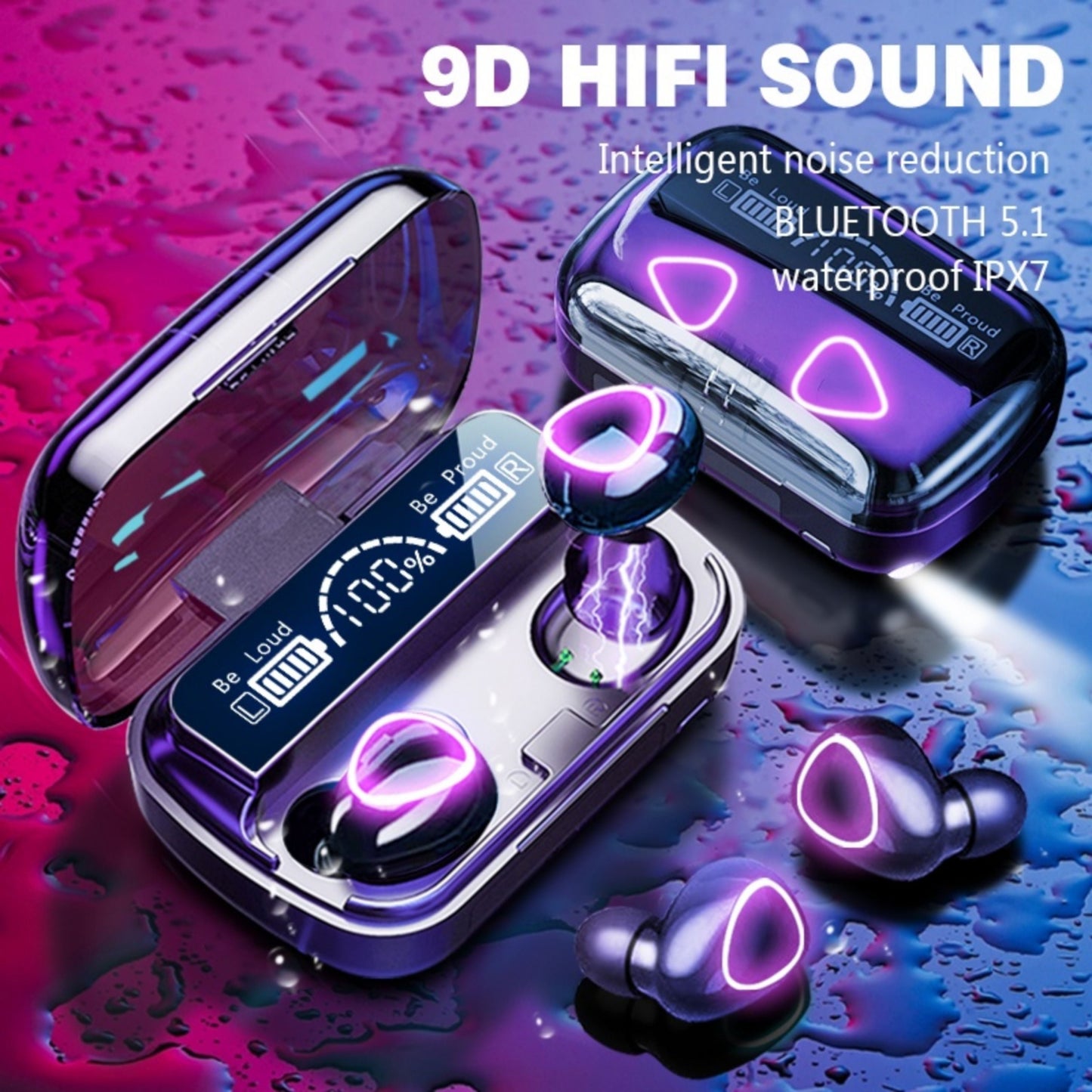 Mega Sale Offer - Imported Improved version of M10 Waterproof Bluetooth Wireless Headset with LED Display
