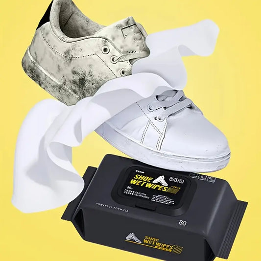 (Pack of 2) Disposable Shoe Cleaning Wet Wipes For Quick Shine