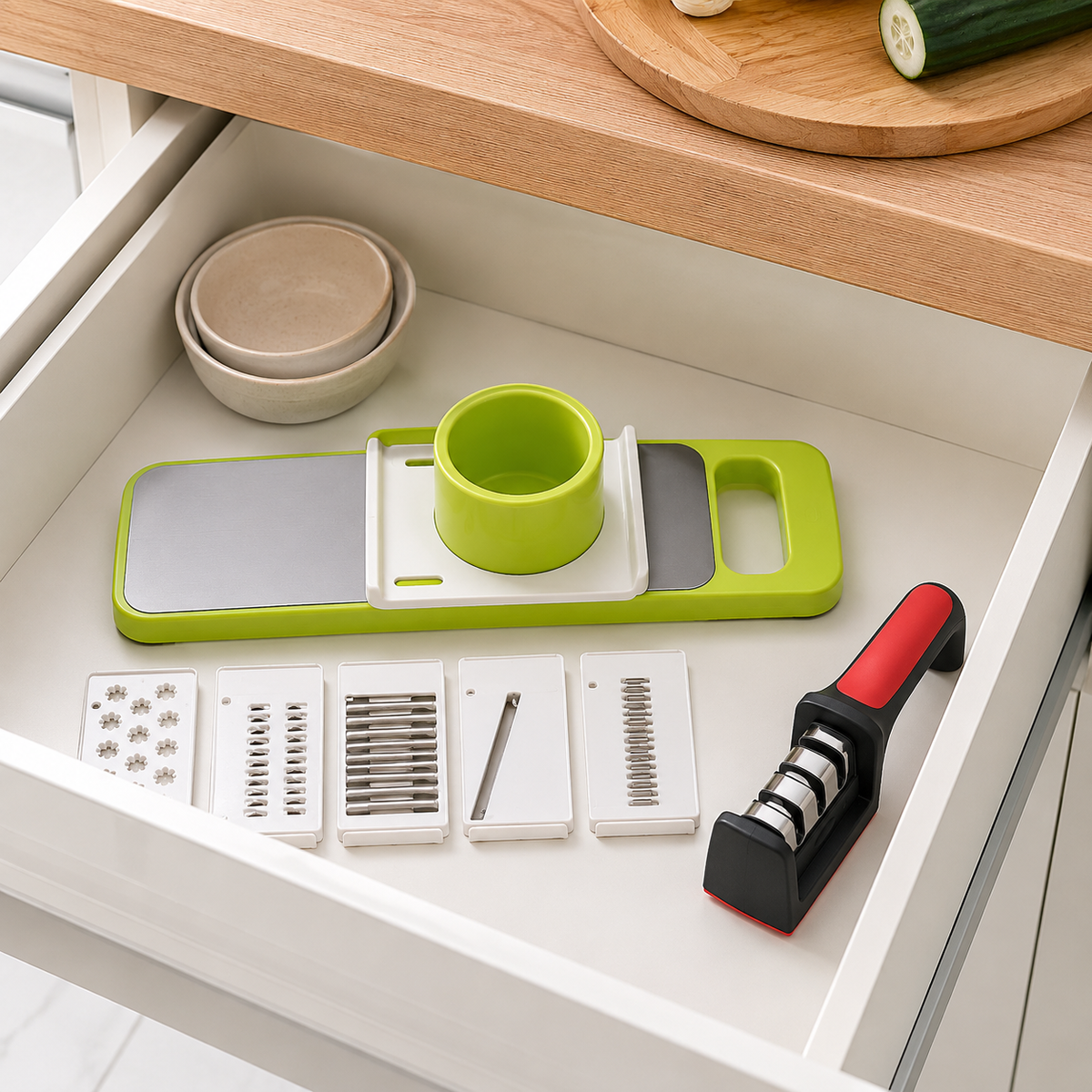 5-in-1 Vegetable Cutter & Slicer with Free Knife Sharpener