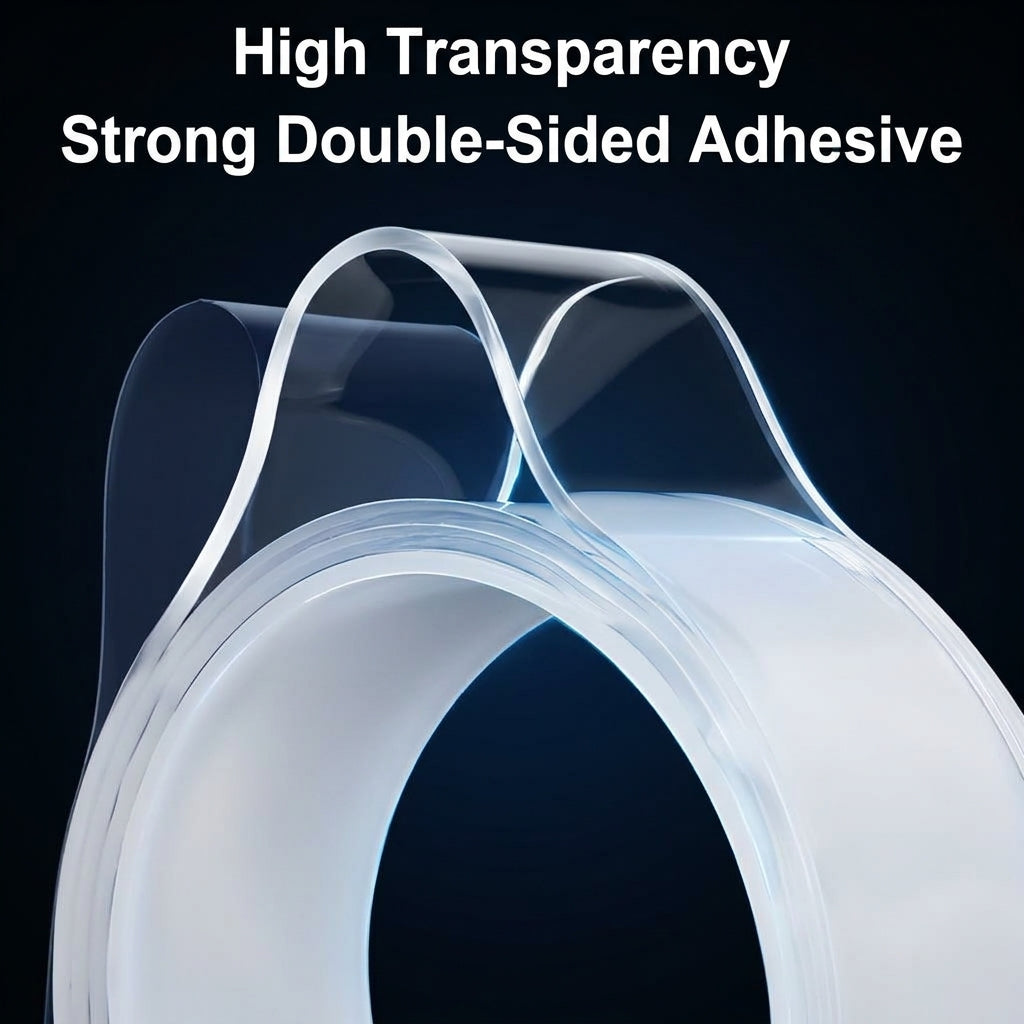 Double-Sided Nano Tape – Transparent, Waterproof & Reusable
