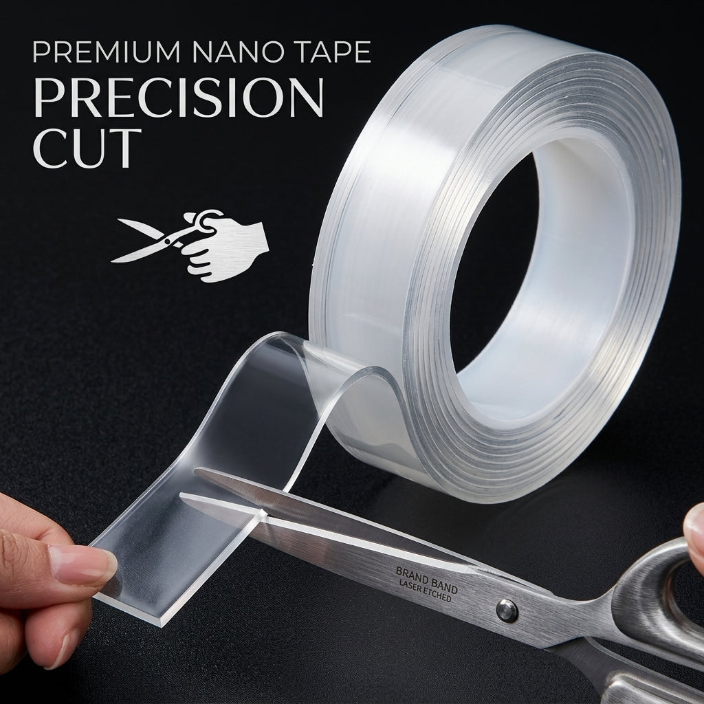 Double-Sided Nano Tape – Transparent, Waterproof & Reusable