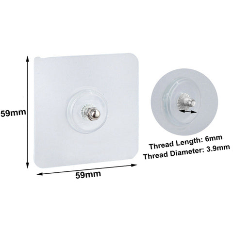 (Pack of 20) Punch Free Self Adhesive Screw Wall Hook For Home and Outdoor Use