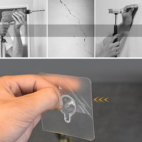 (Pack of 20) Punch Free Self Adhesive Screw Wall Hook For Home and Outdoor Use